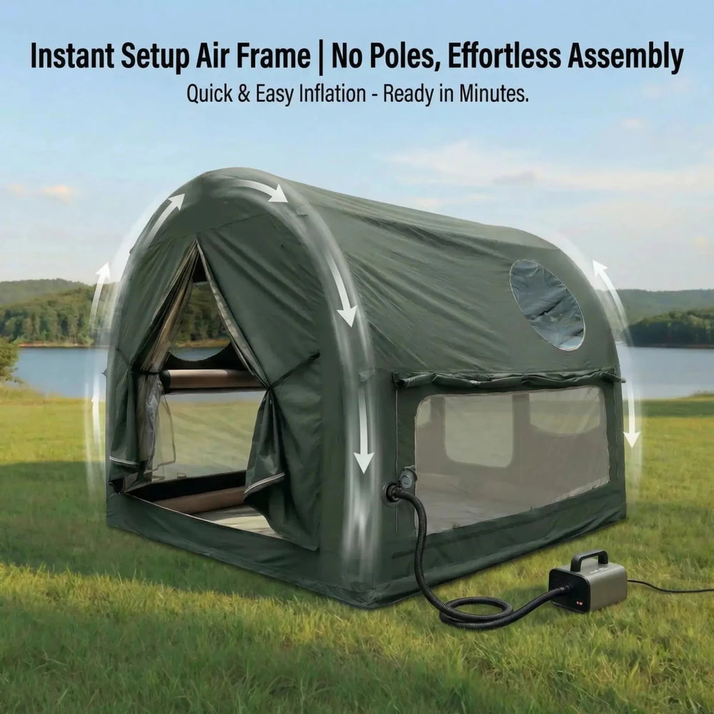4-6 Person Glamping Dome Air Tent, Inflatable Cabin Tent for Camping